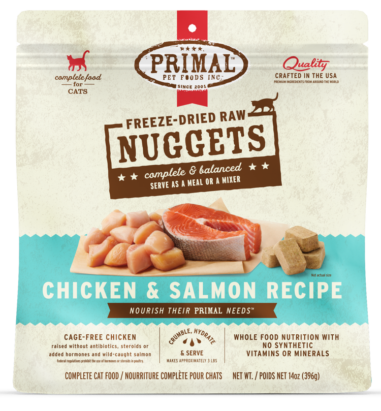 PRIMAL Cat Freeze Dried Chicken & Salmon Recipe (Preorder October Delivery)