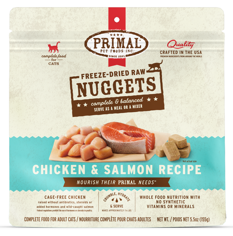 PRIMAL Cat Freeze Dried Chicken & Salmon Recipe (Preorder October Delivery)