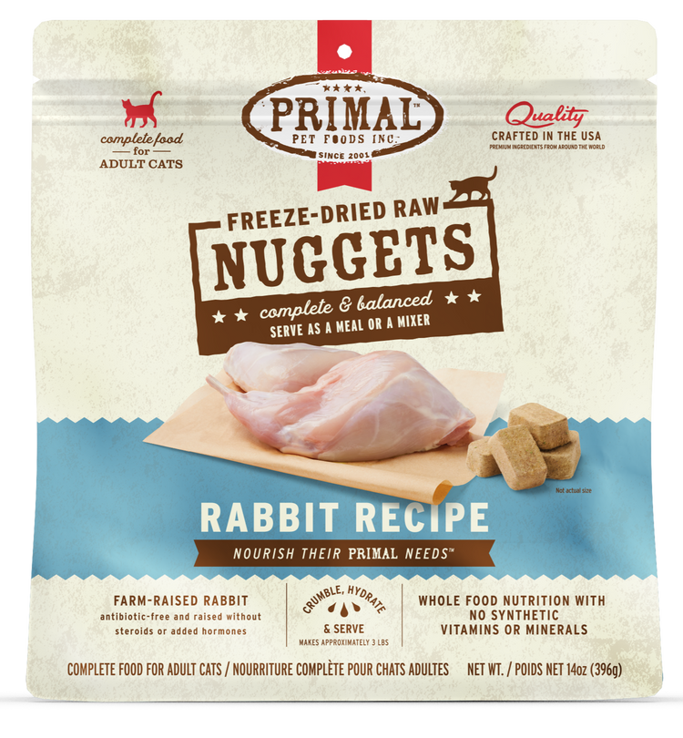 PRIMAL Cat Freeze Dried Rabbit Recipe (Preorder October Delivery)