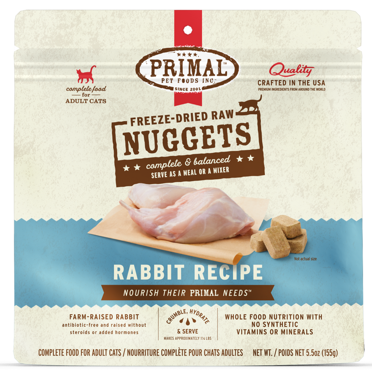 PRIMAL Cat Freeze Dried Rabbit Recipe (Preorder October Delivery)