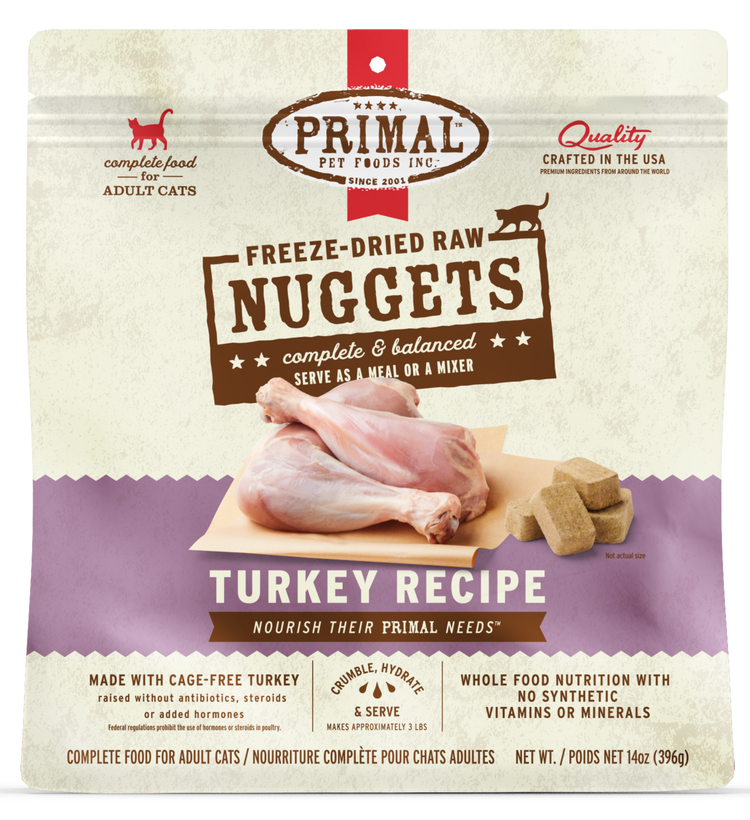 PRIMAL Cat Freeze Dried Turkey Recipe (Preorder October Delivery)