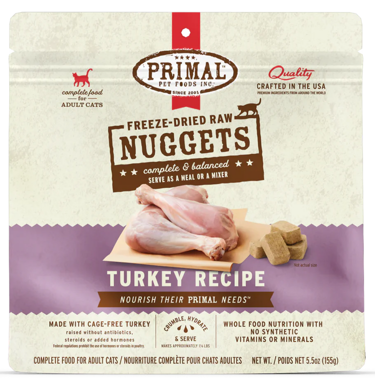 PRIMAL Cat Freeze Dried Turkey Recipe (Preorder October Delivery)