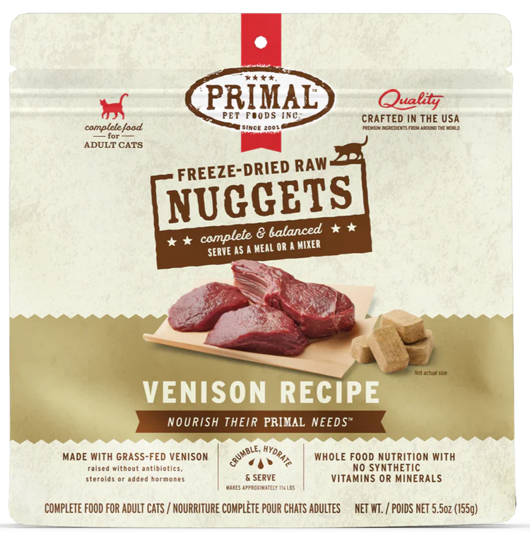 PRIMAL Cat Freeze Dried Venison Recipe (Preorder October Delivery)