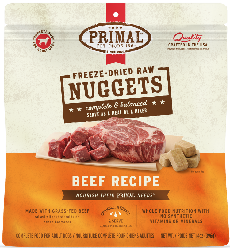 PRIMAL Freeze Dried Nuggets Beef (Preorder October Delivery)