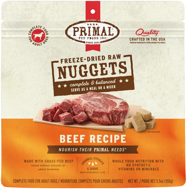 PRIMAL Freeze Dried Nuggets Beef (Preorder October Delivery)