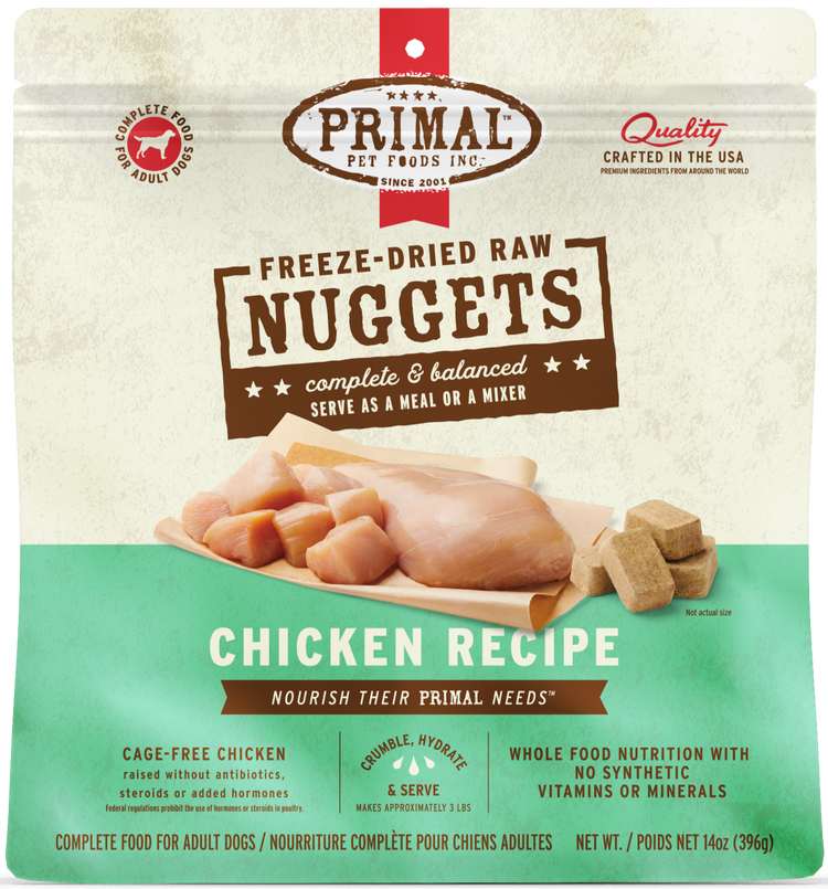 PRIMAL Freeze Dried Nuggets Chicken (Preorder October Delivery)