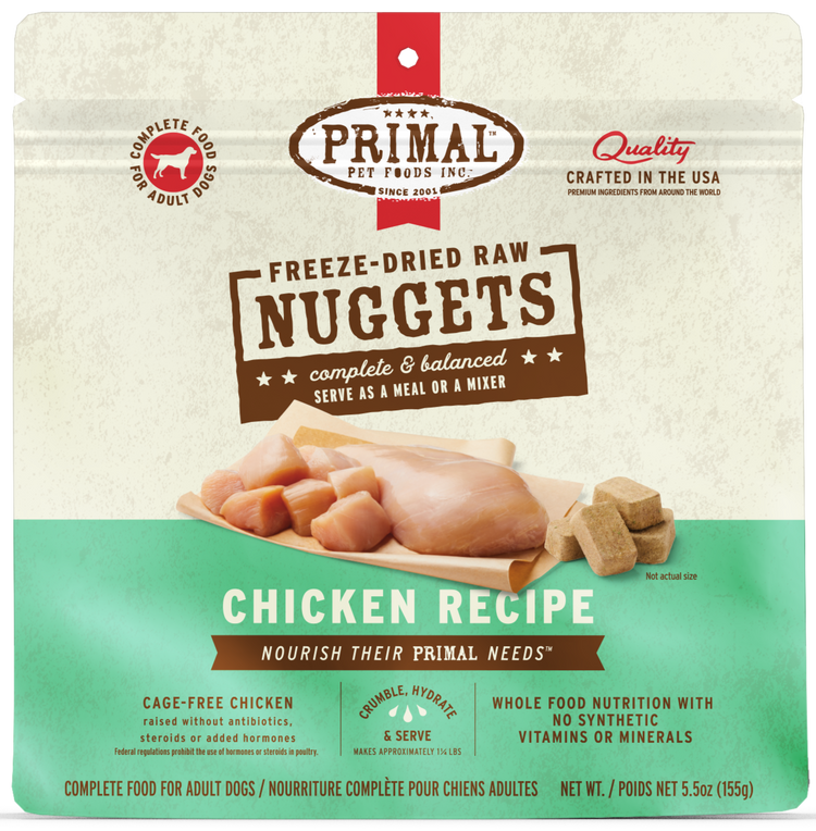 PRIMAL Freeze Dried Nuggets Chicken (Preorder October Delivery)