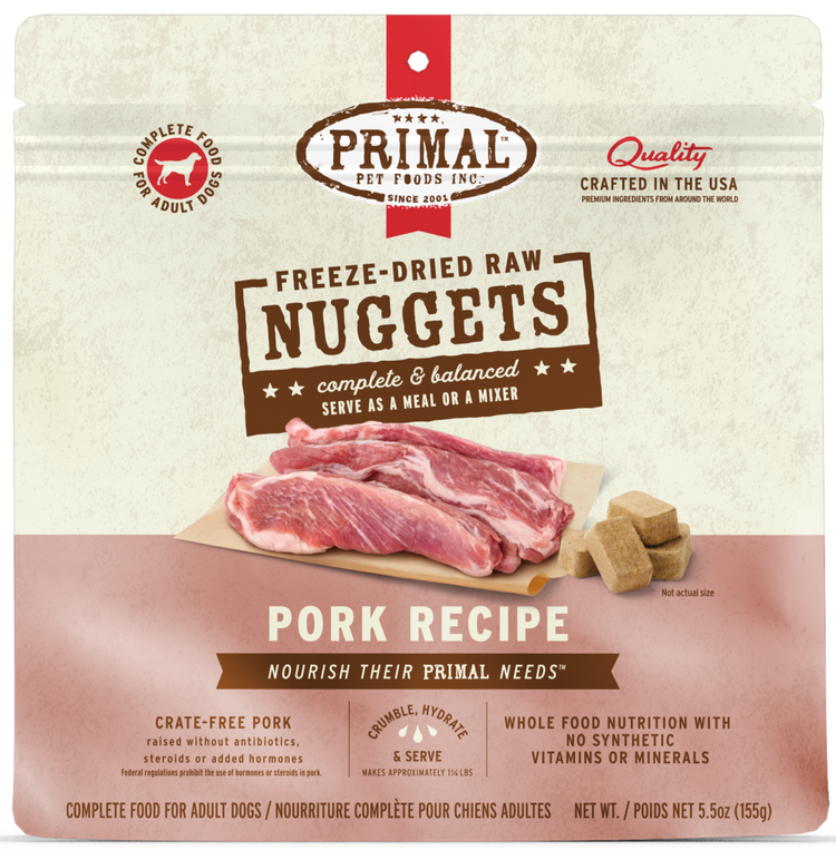 PRIMAL Freeze Dried Nuggets Pork (Preorder October Delivery)