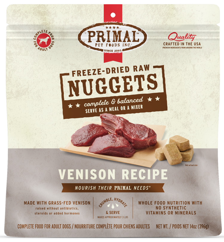 PRIMAL Freeze Dried Nuggets Venison (Preorder October Delivery)