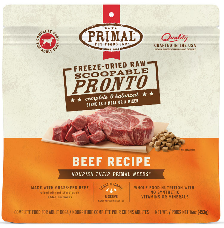 PRIMAL Freeze Dried Pronto Beef (Preorder October Delivery)