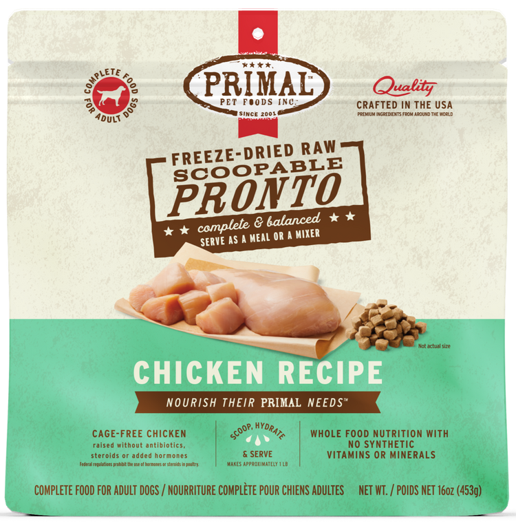 PRIMAL Freeze Dried Pronto Chicken (Preorder October Delivery)