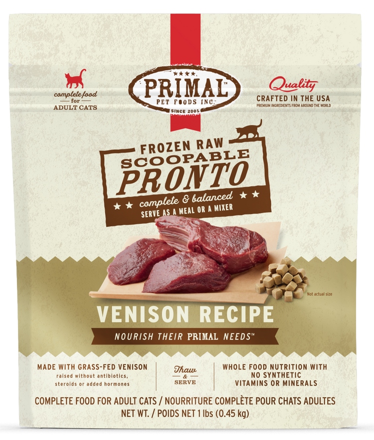 PRIMAL Cat Frozen Venison Recipe