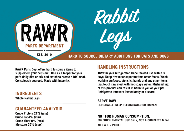 Lab Rabbit Legs RAWR Rabbit Leg
