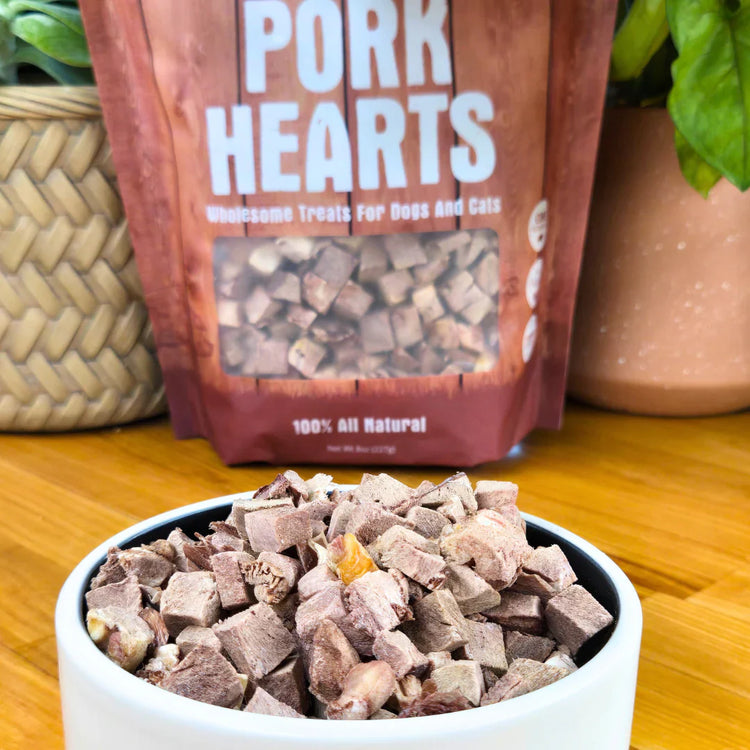 SBF Freeze Dried Treat Pork Hearts (Preorder July Delivery)
