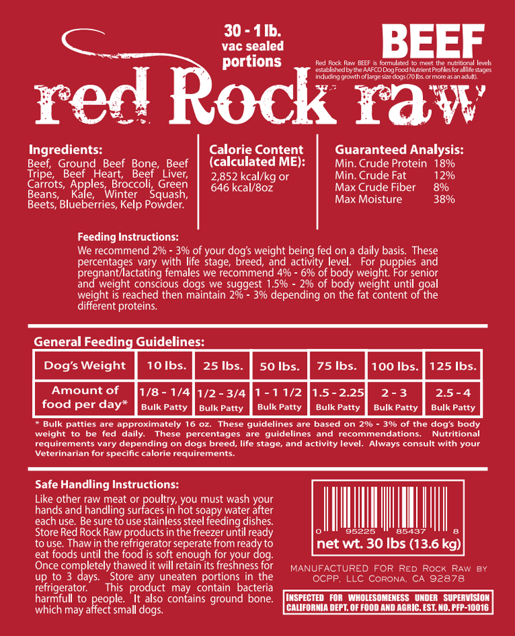 RR Beef Patties 30lb (8oz patties)