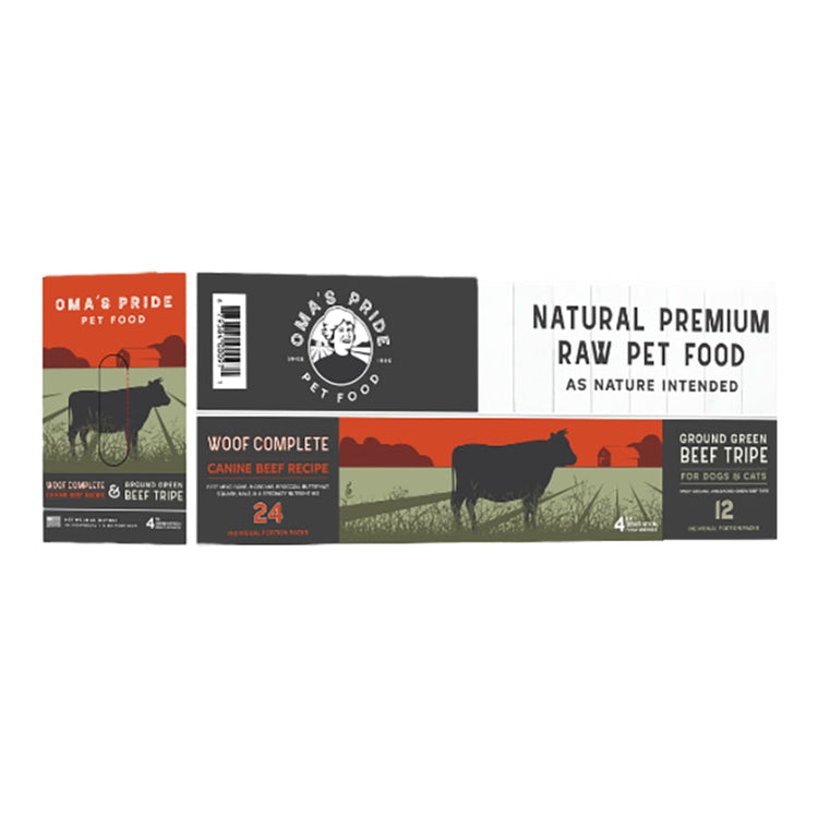 OMA Woof Complete Beef Variety (PRE ORDER JULY DELIVERY)